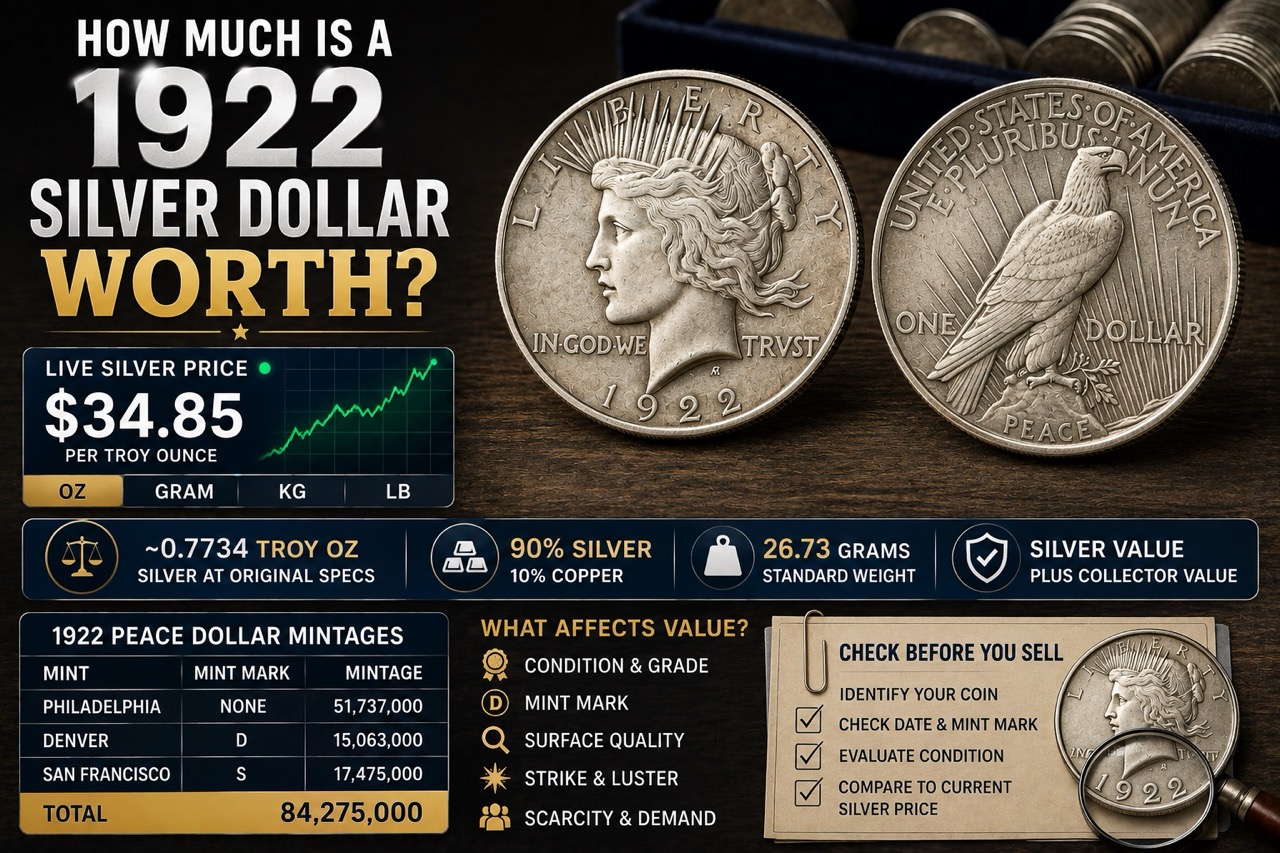 How Much Is a 1922 Silver Dollar Worth?