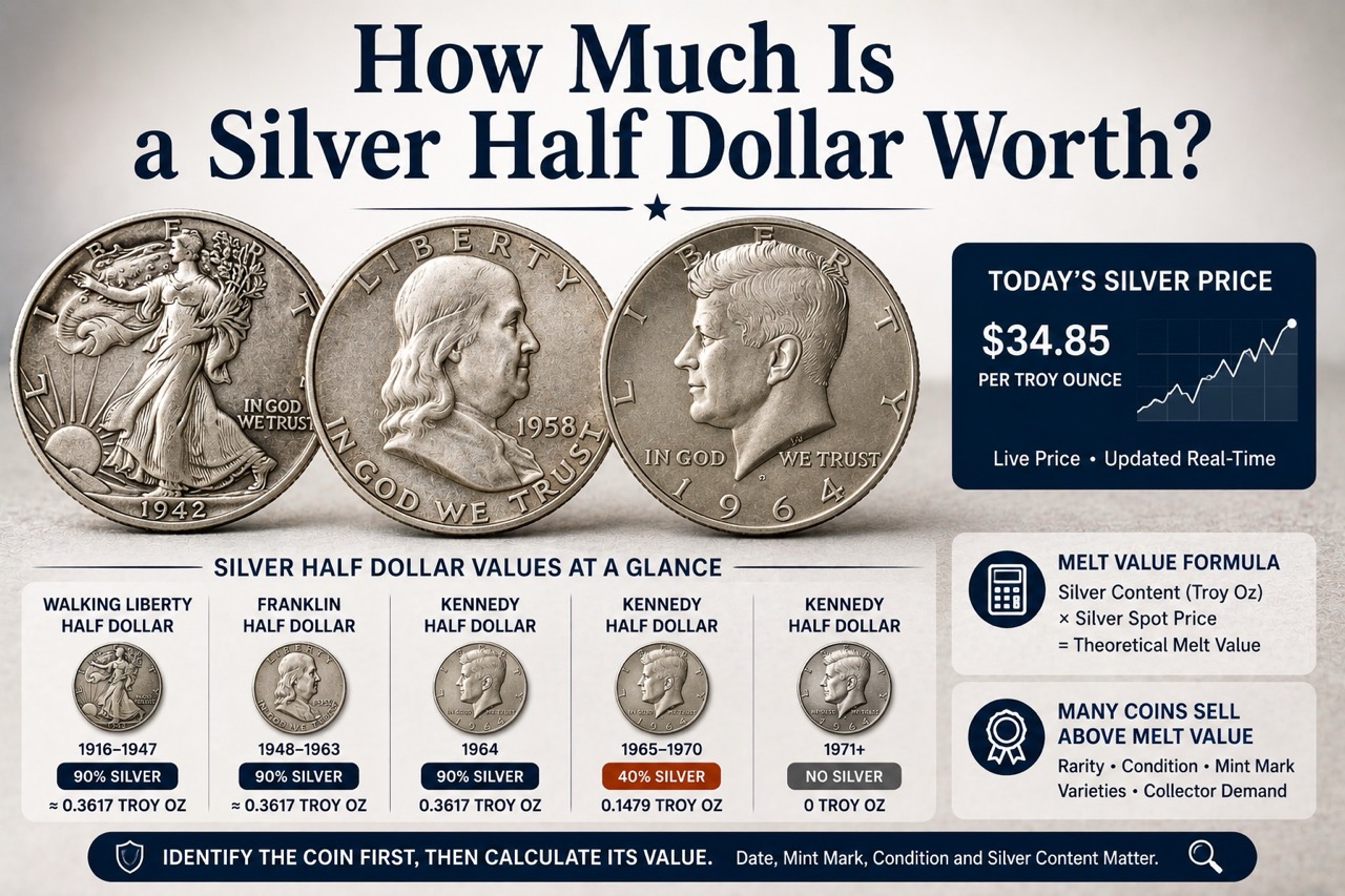 How Much Is a Silver Half Dollar Worth?