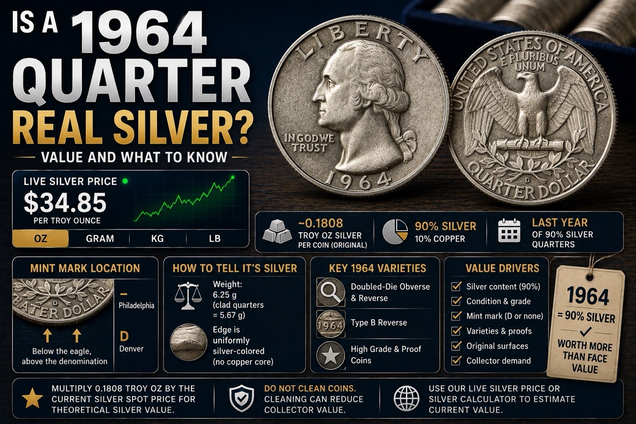 Is a 1964 Quarter Real Silver? Value and What to Know