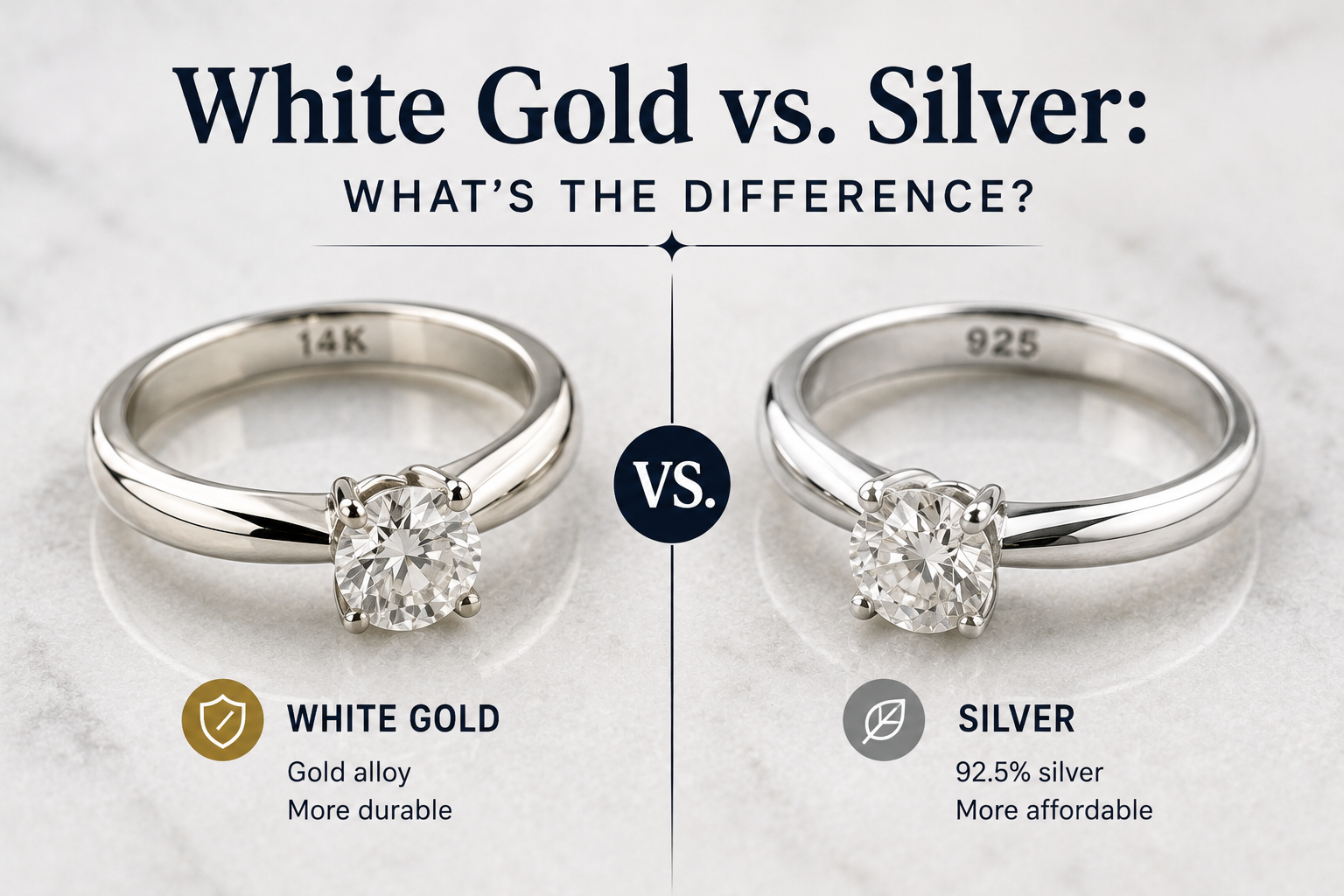 White Gold vs. Silver: What's the Difference?